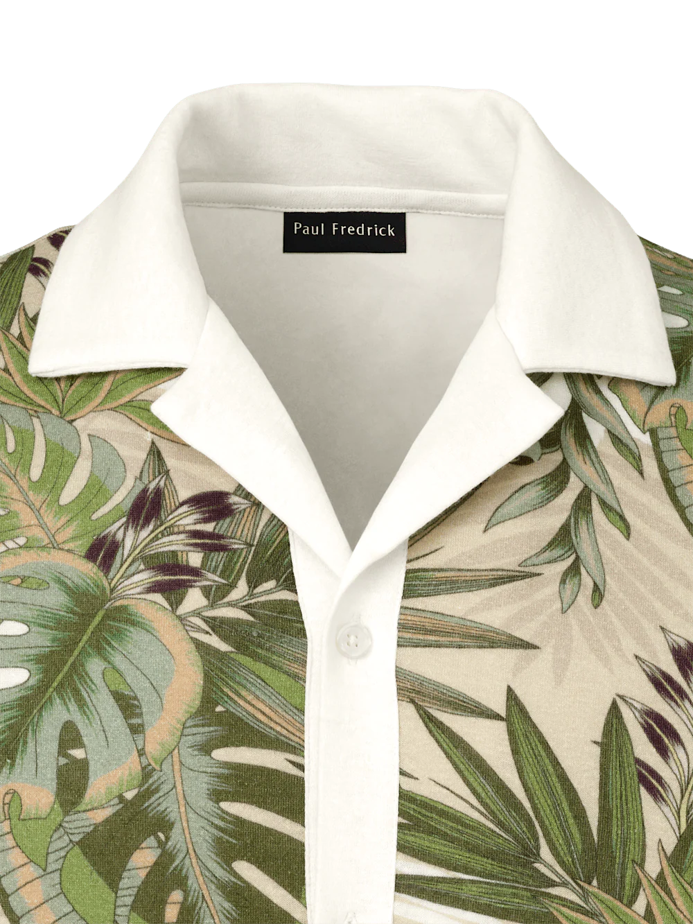 Linen Blend Button Front Camp Collar - Multi - Image 6