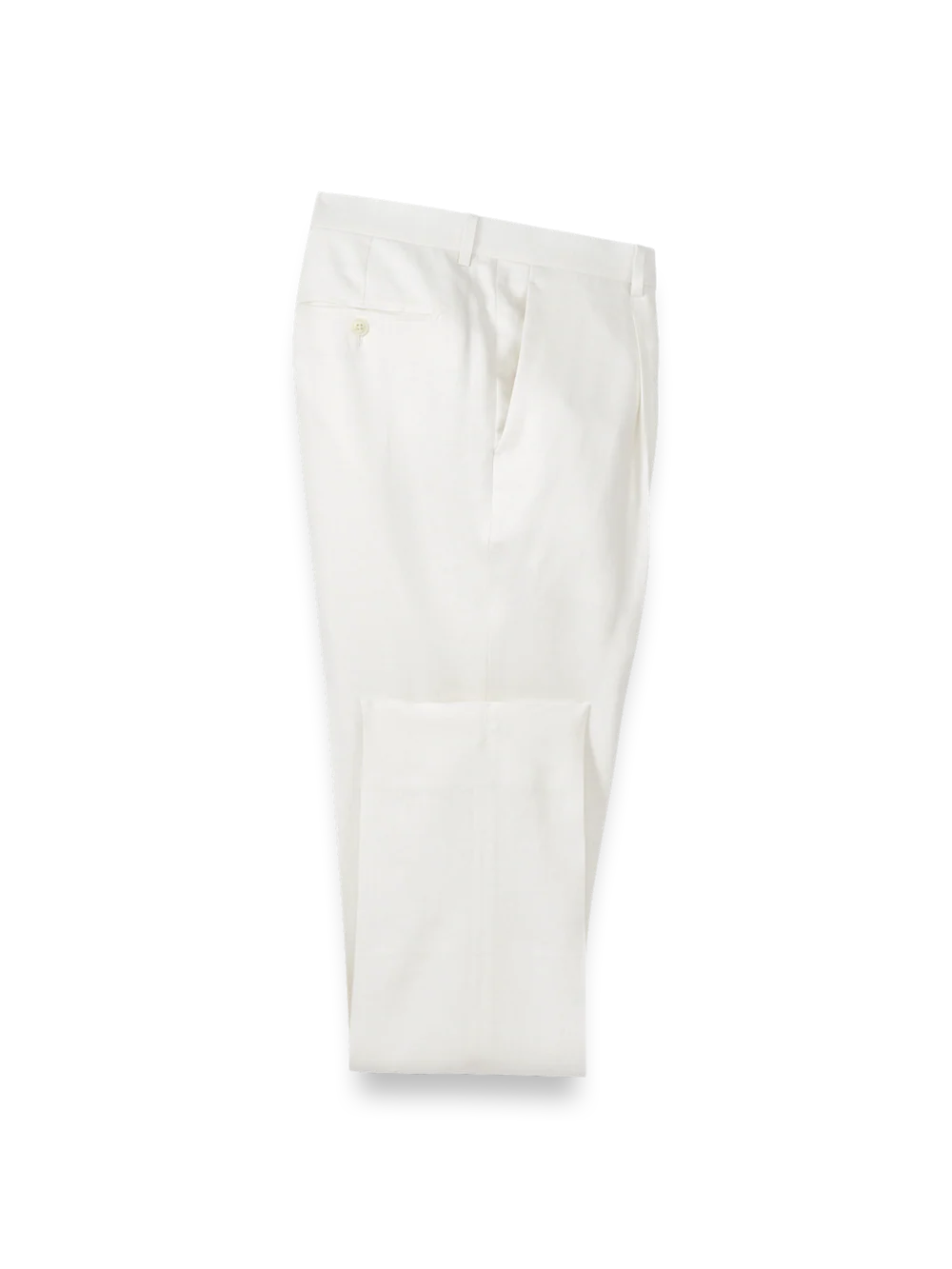 Linen Blend Peak Lapel Suit - White - Image 9