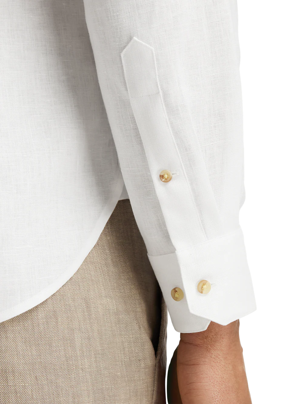 Linen Blend Print Panel Casual Shirt - Multi - Image 4