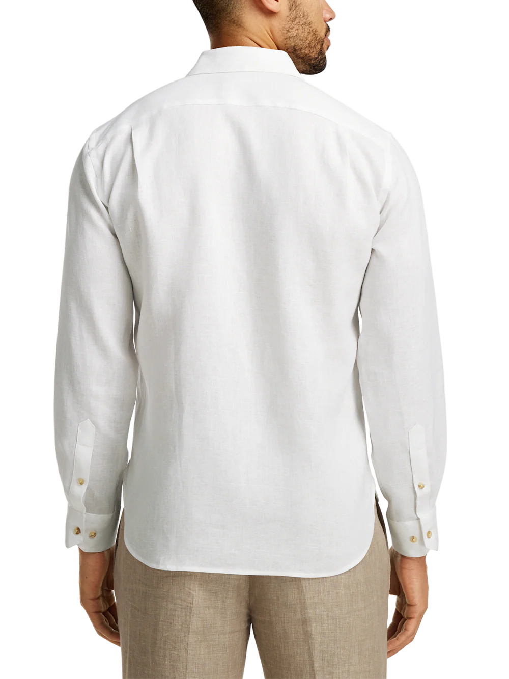 Linen Blend Print Panel Casual Shirt - Multi - Image 5