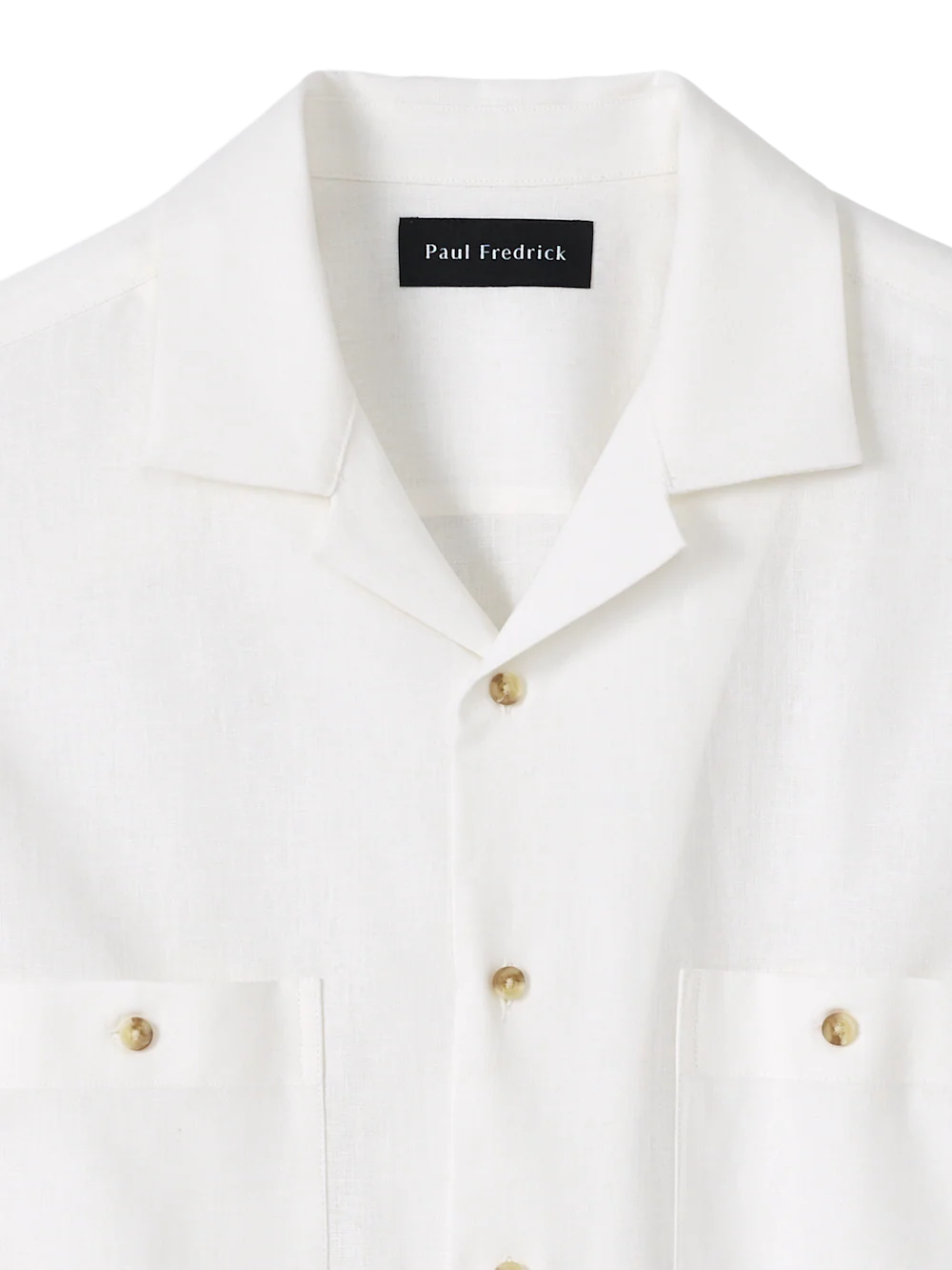 Linen Blend Solid Casual Shirt - White - Image 6