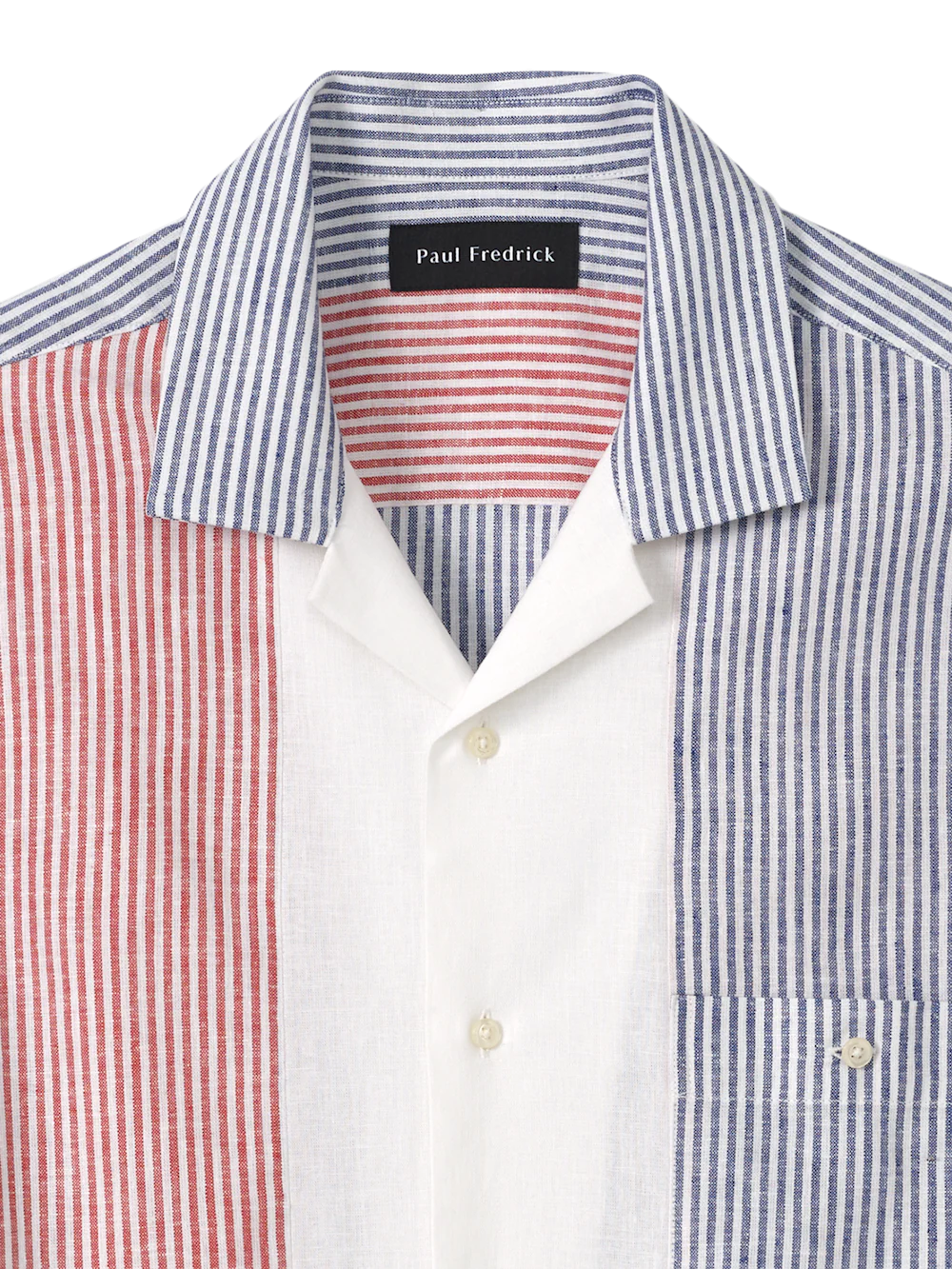 Linen Blend Stripe Casual Shirt - Multi - Image 6