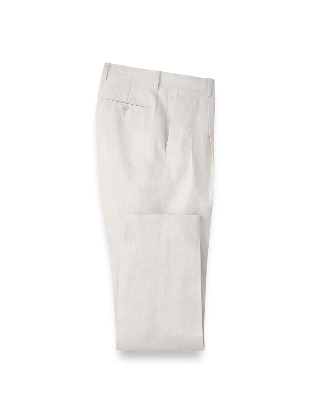 Linen Chambray Twill Pants - Ivory - Image 4