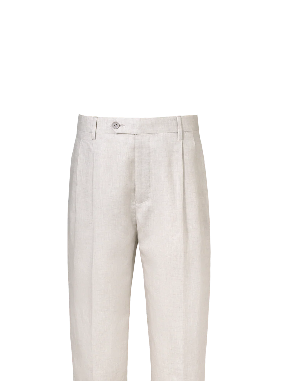 Linen Chambray Twill Pants - Ivory - Image 5