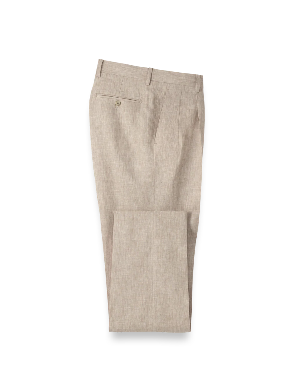Linen Chambray Twill Pants - Khaki - Image 4