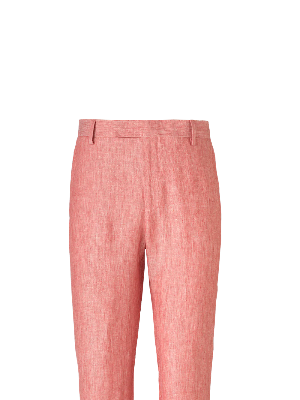 Linen Chambray Twill Pants - Red - Image 2