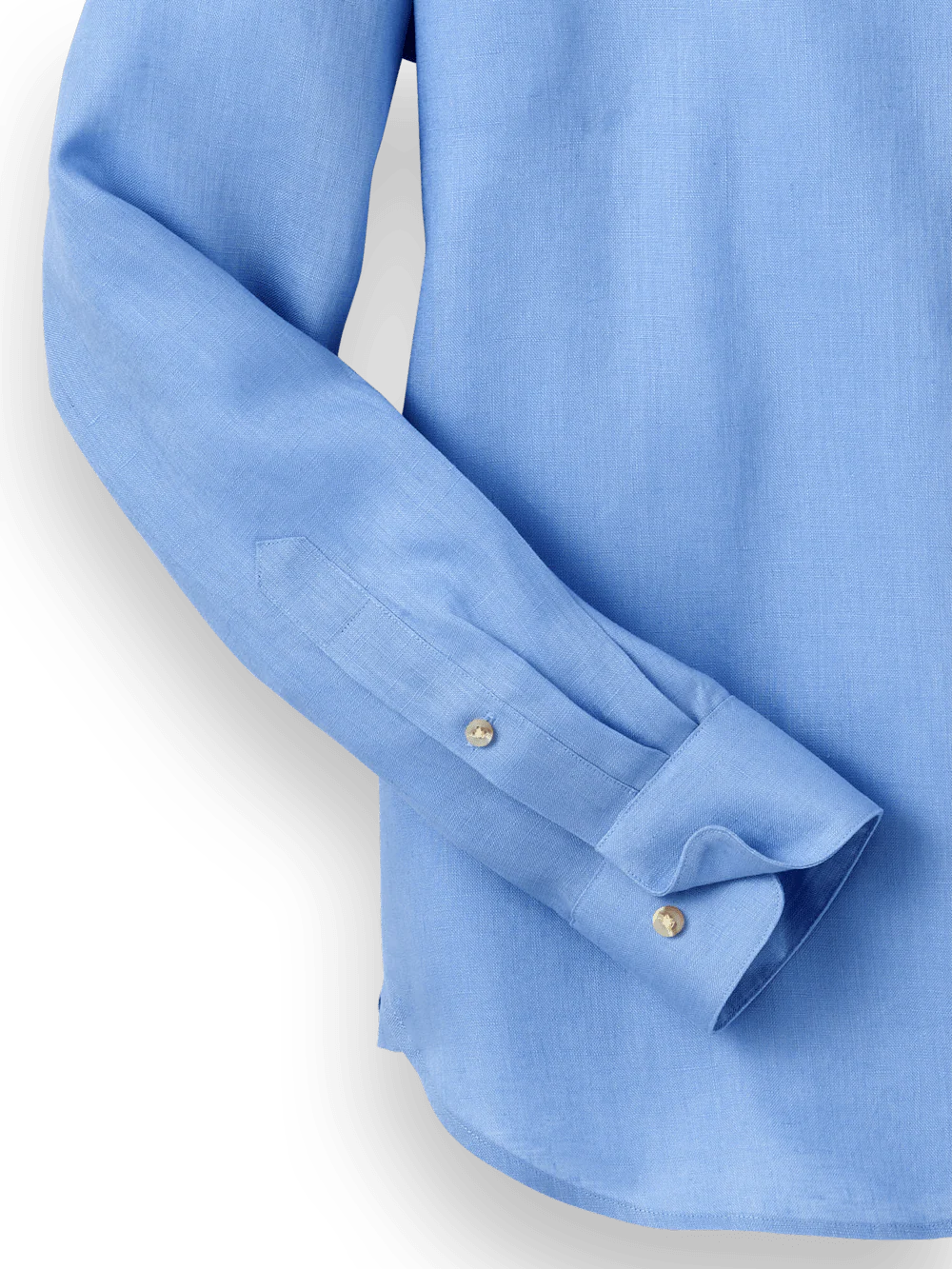 Linen Solid Casual Shirt - Light Blue - Image 7