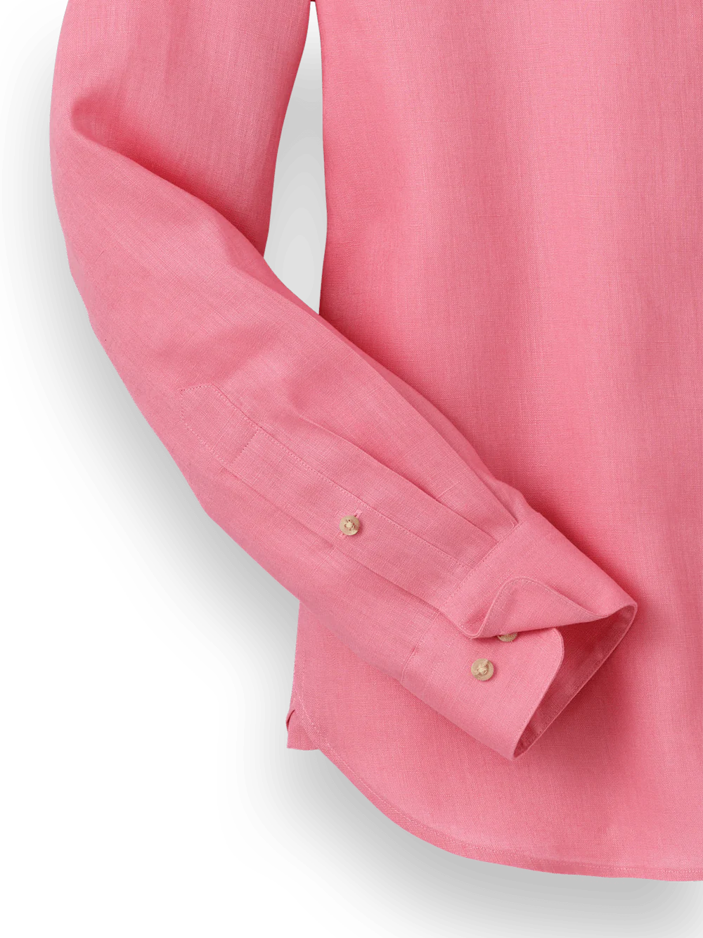 Linen Solid Casual Shirt - Pink - Image 7