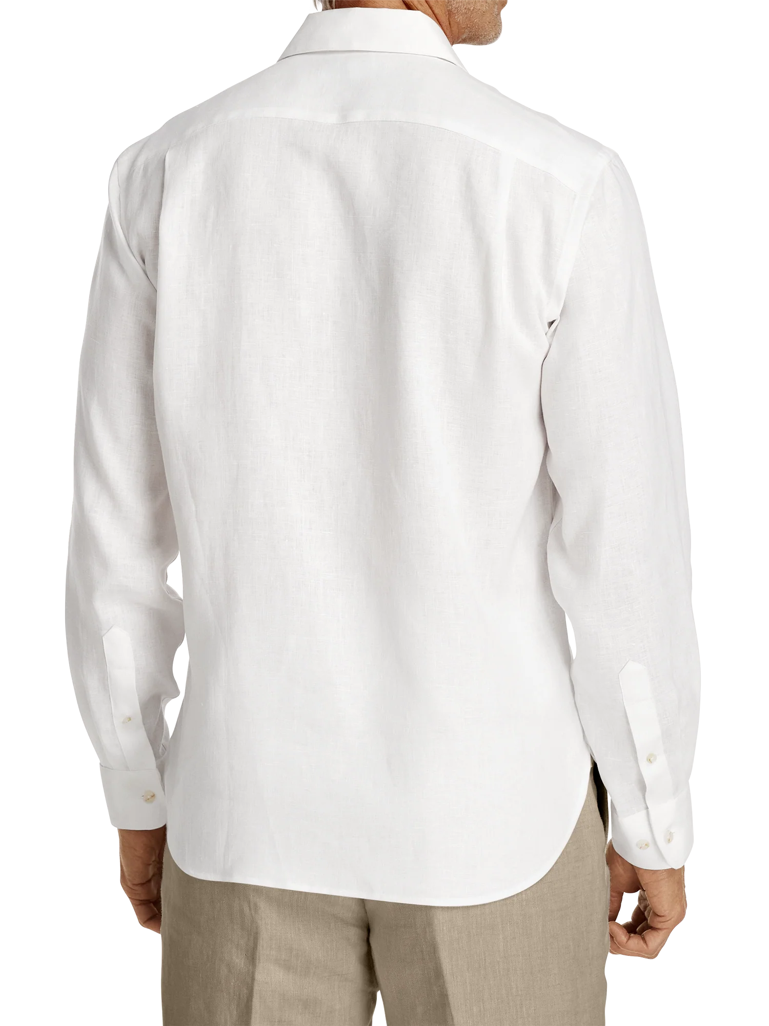 Linen Solid Casual Shirt - White - Image 5