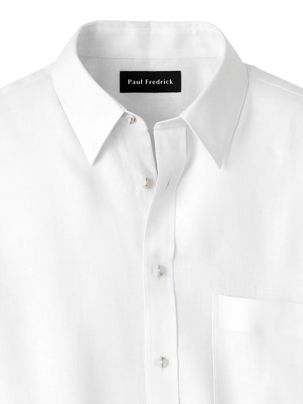 Linen Solid Casual Shirt - White - Image 6