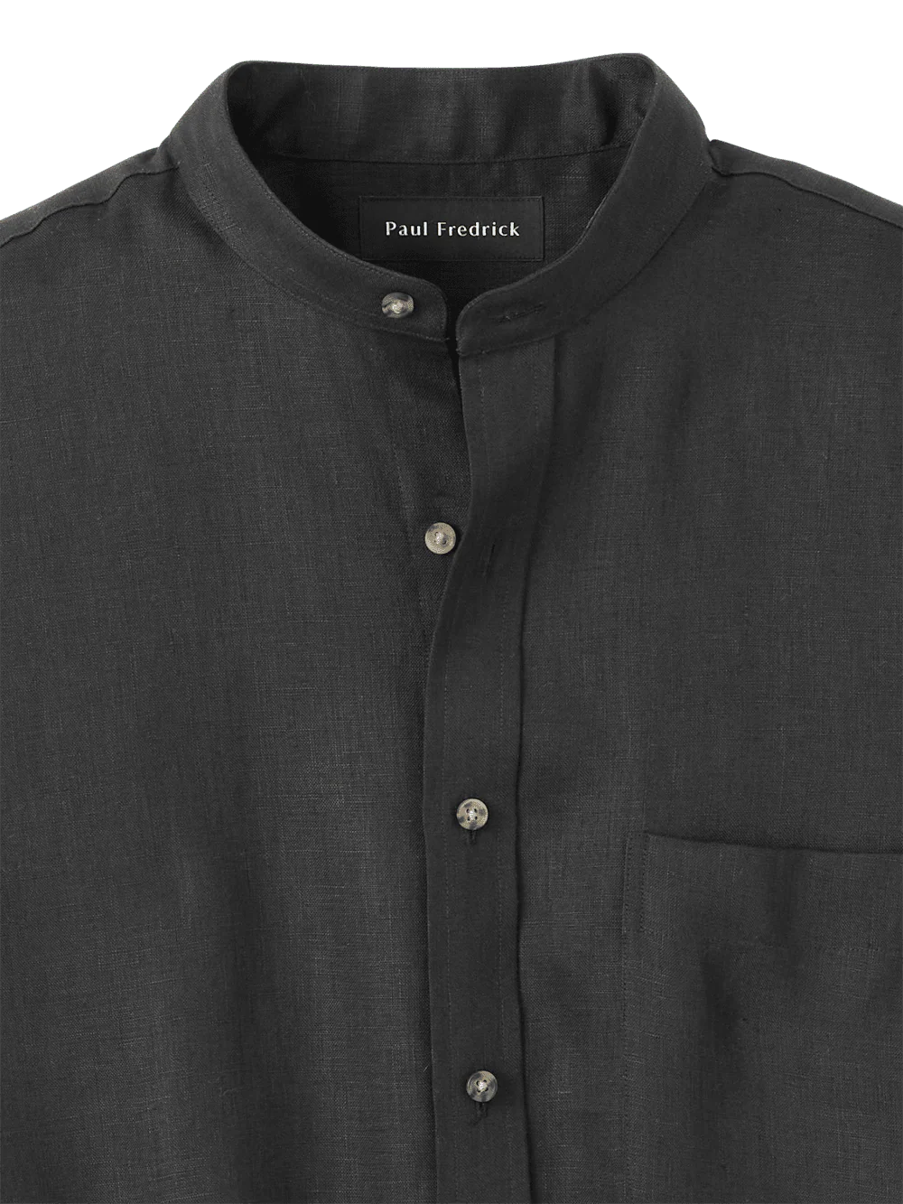 Linen Solid Casual Shirt - Black - Image 6