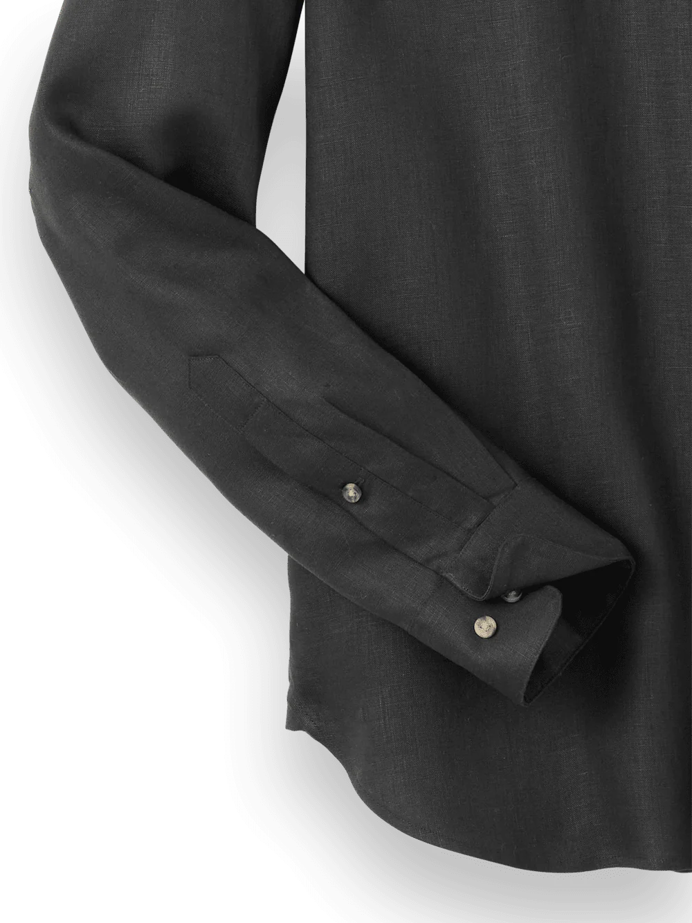 Linen Solid Casual Shirt - Black - Image 7