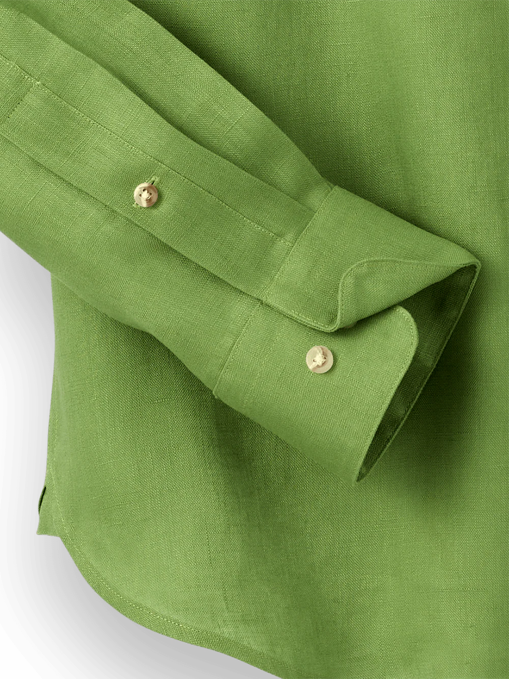 Linen Solid Casual Shirt - Green - Image 7