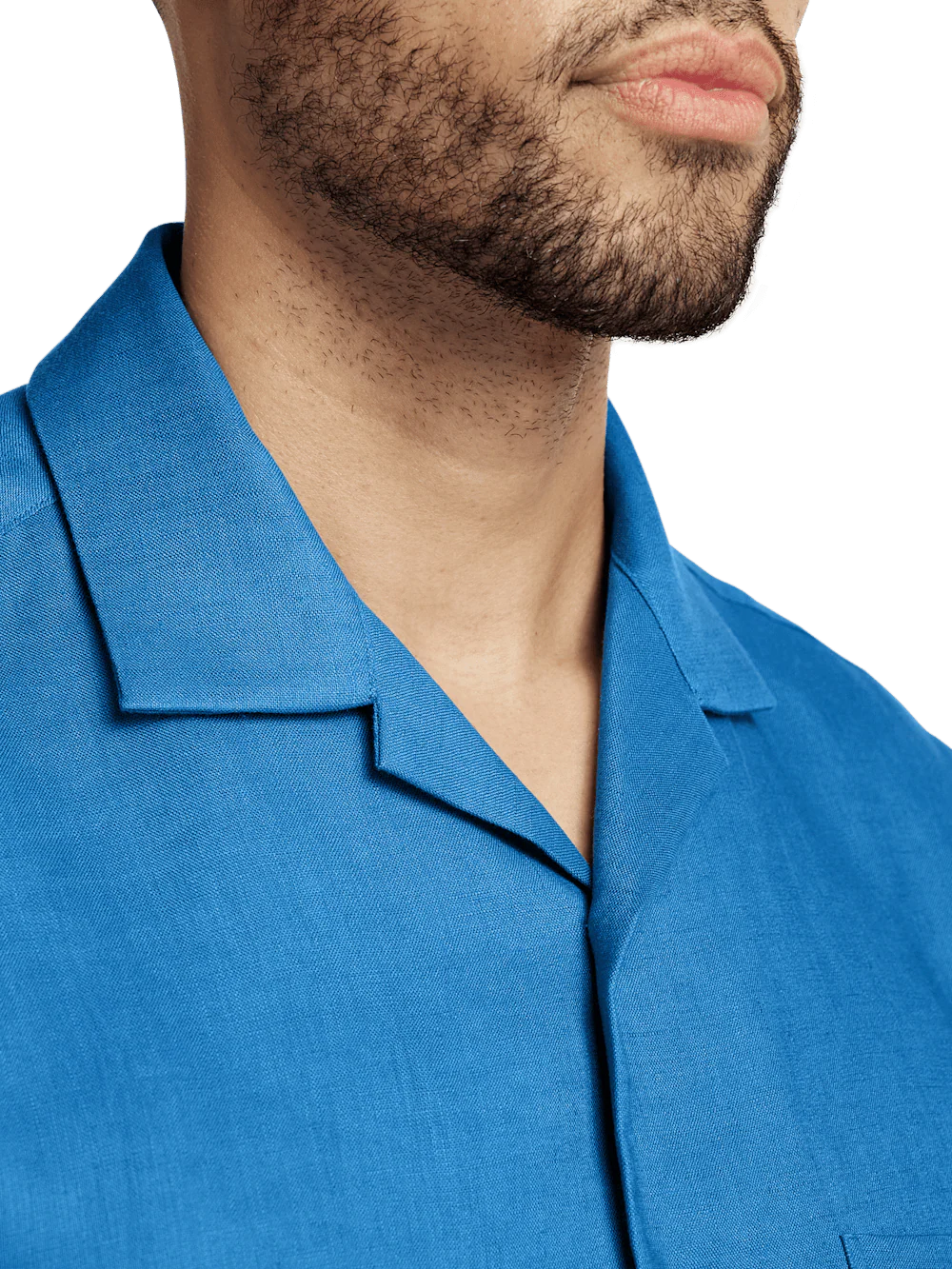 Linen Solid Casual Shirt - Dark Blue - Image 3