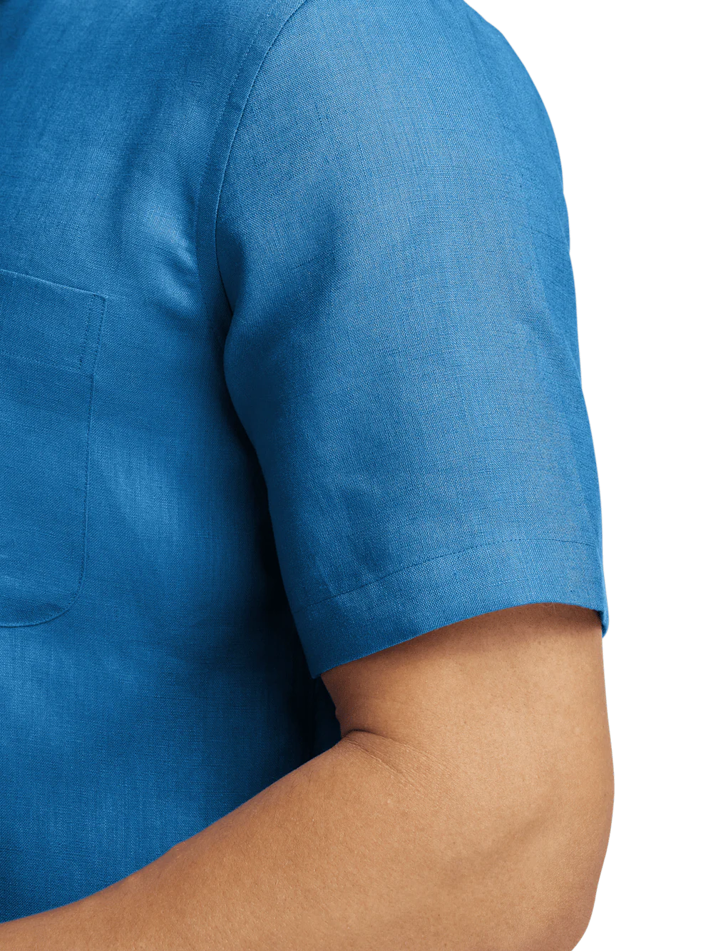 Linen Solid Casual Shirt - Dark Blue - Image 4