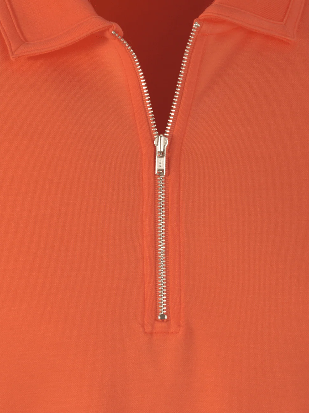 Lyocell Blend Quarter Zip Polo - Rust - Image 7