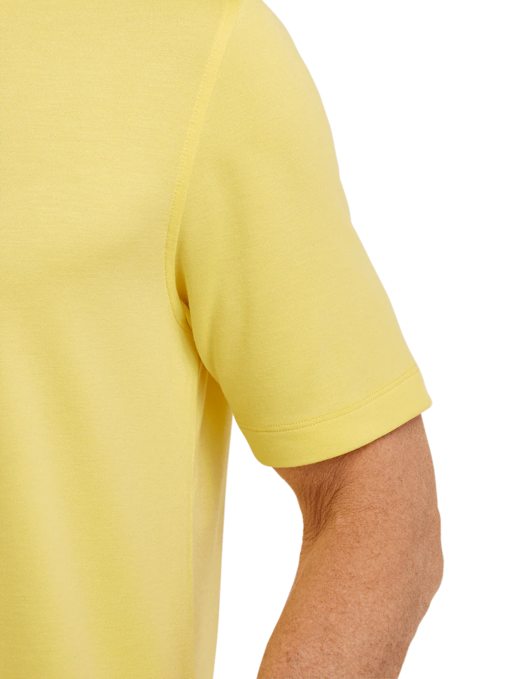 Lyocell Blend Quarter Zip Polo - Yellow - Image 4