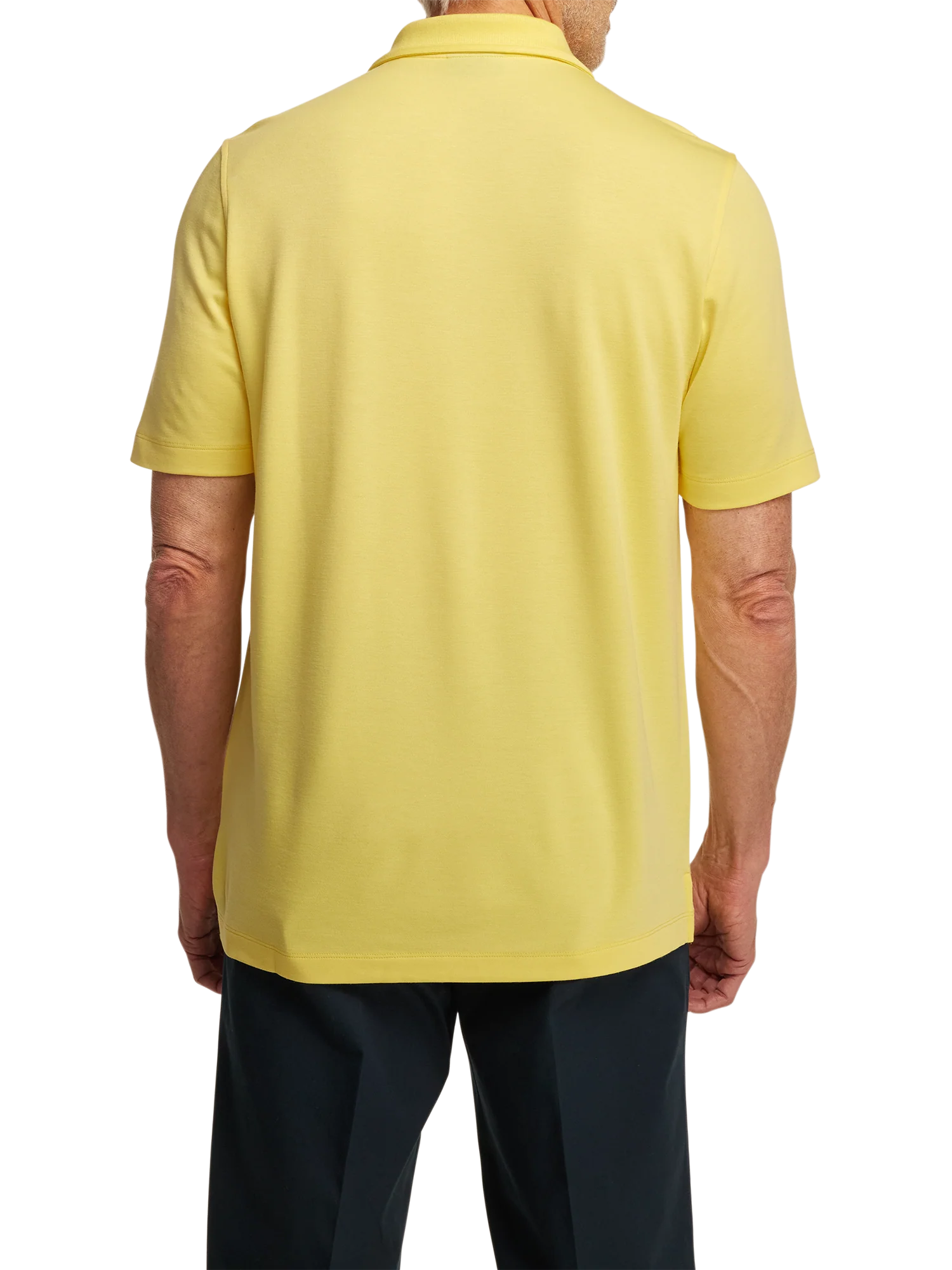 Lyocell Blend Quarter Zip Polo - Yellow - Image 6