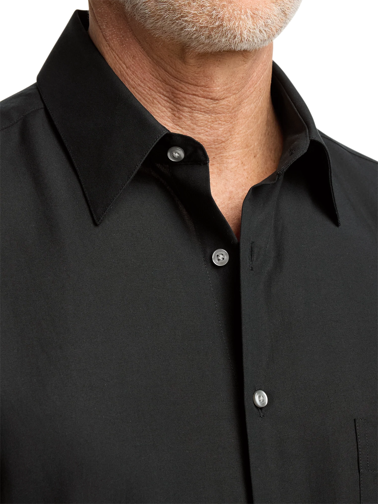 Lyocell Solid Casual Shirt - Black - Image 3