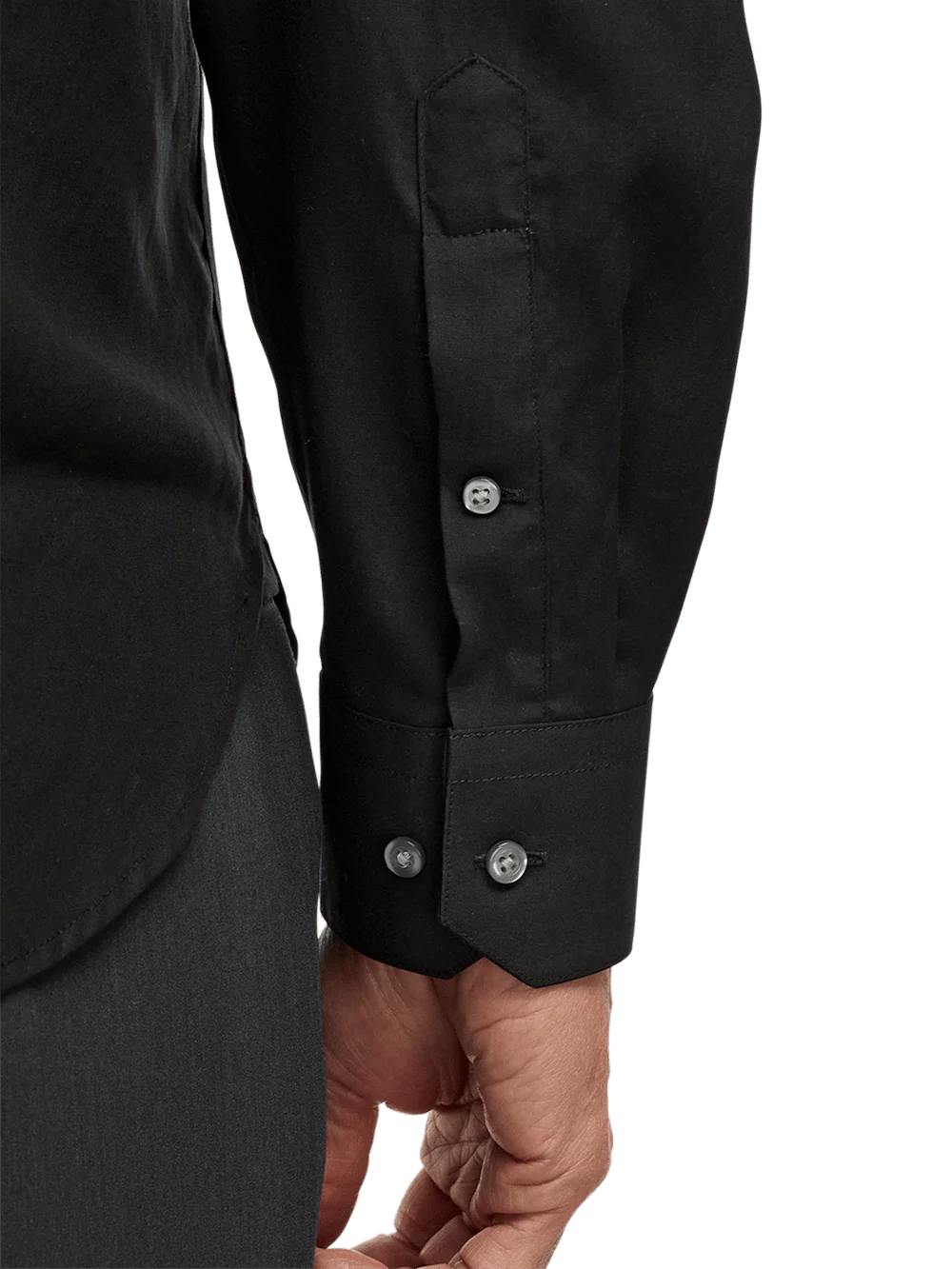 Lyocell Solid Casual Shirt - Black - Image 4