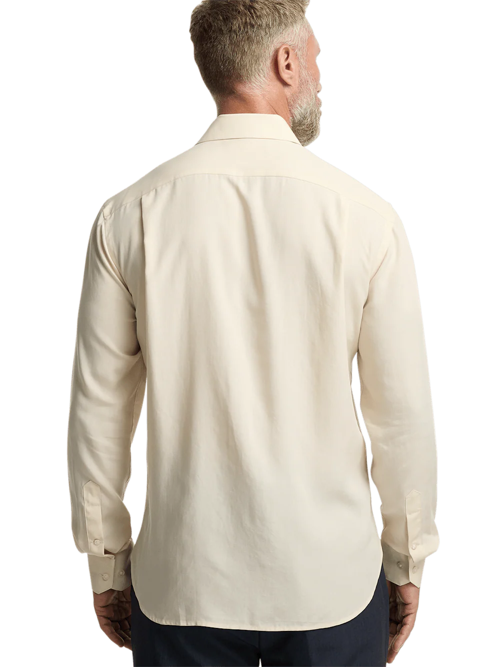 Lyocell Solid Casual Shirt - Ivory - Image 5