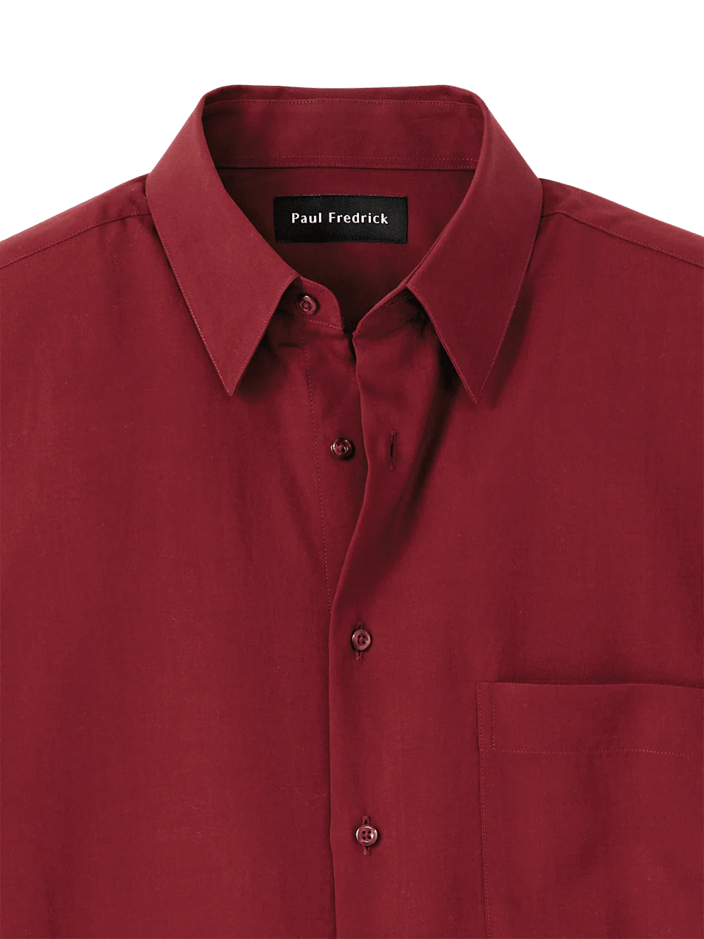Lyocell Solid Casual Shirt - Burgundy - Image 6
