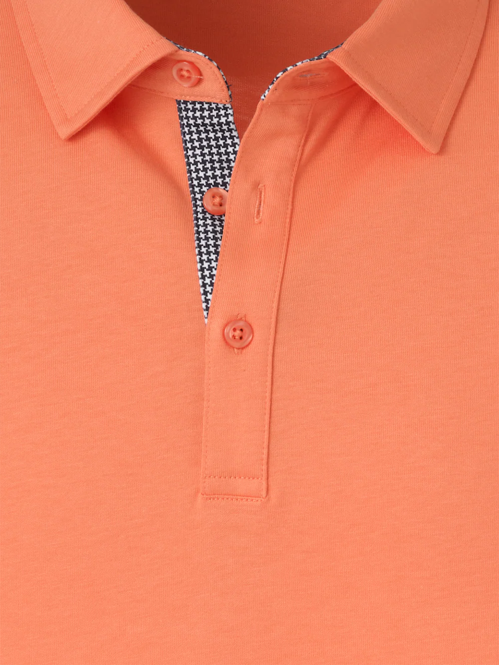 Mercerized Cotton Three Button Polo - Melon - Image 7