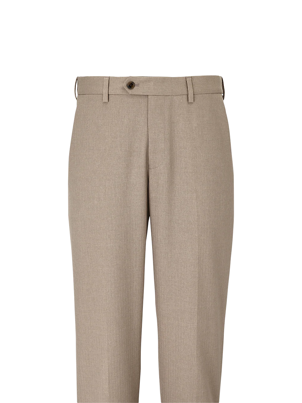 Microfiber Herringbone Flat Front Pants - Navy - Image 2