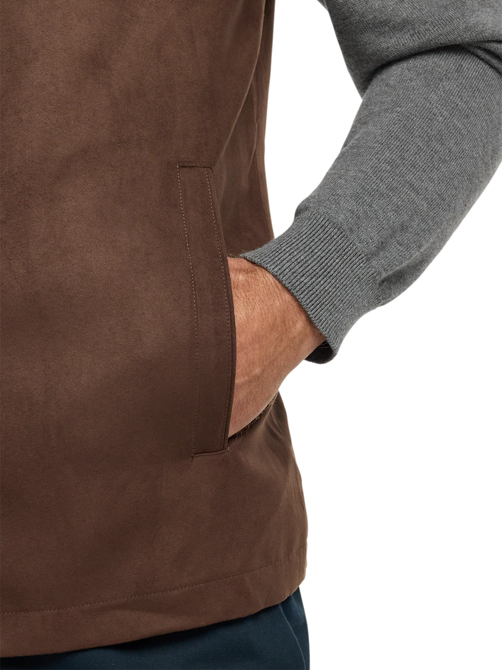 Microsuede Vest - Brown - Image 4