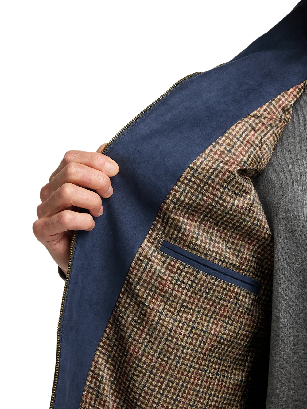 Microsuede Vest - Navy - Image 5