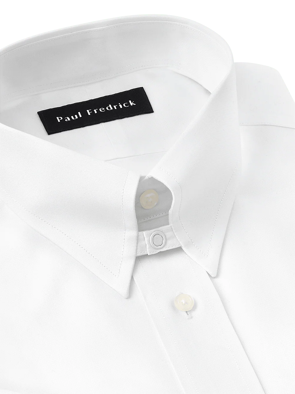 Non-Iron Cotton Pinpoint Solid Snap Tab Collar French Cuff Dress Shirt - Blue Stripe - Image 4