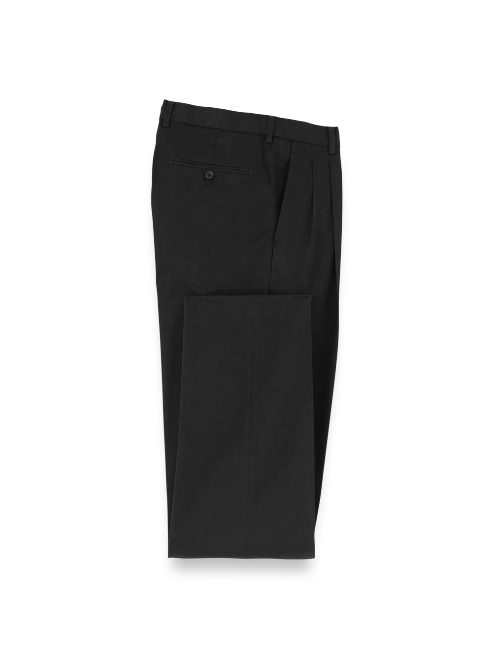 Non-Iron Cotton Stretch Twill Pant - Black - Image 4