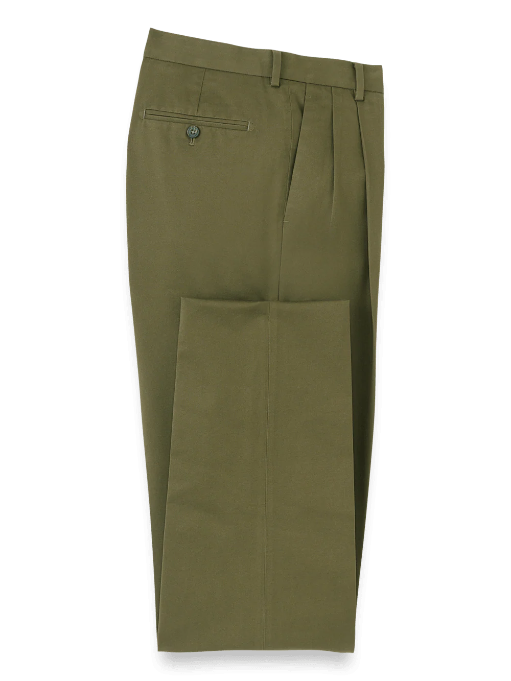 Non-Iron Cotton Stretch Twill Pant - Dark Olive - Image 4