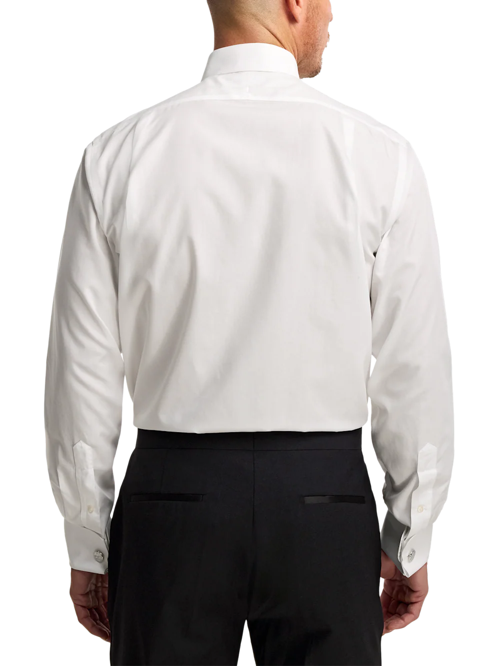 Non-Iron Cotton Tuxedo Shirt - White - Image 6