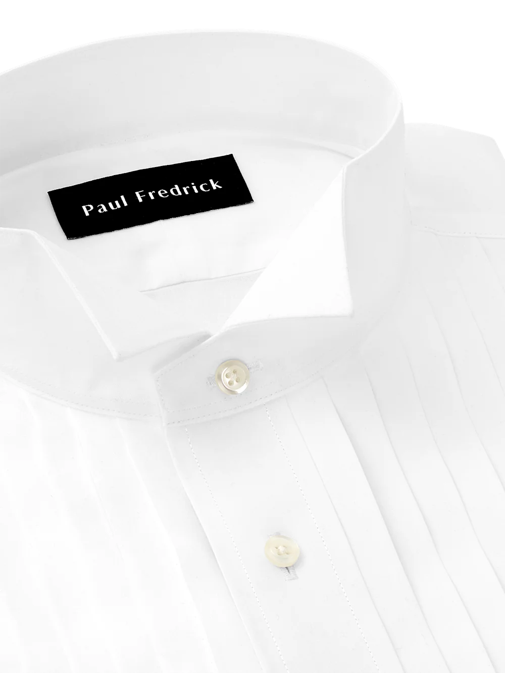 Non-Iron Cotton Tuxedo Shirt - White - Image 8
