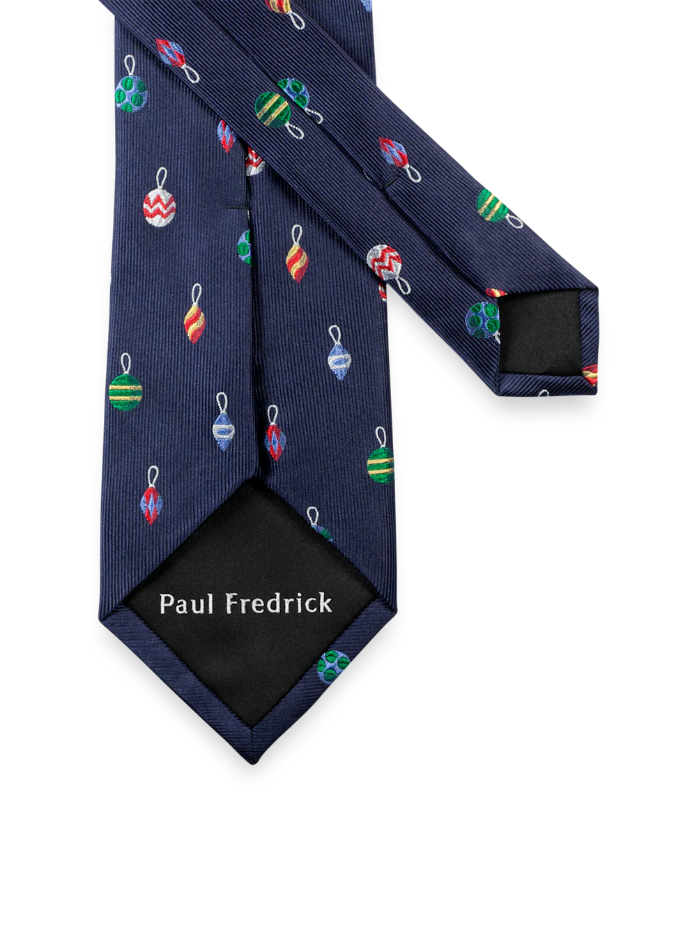 Ornament Woven Silk Tie - Navy Multi - Image 3