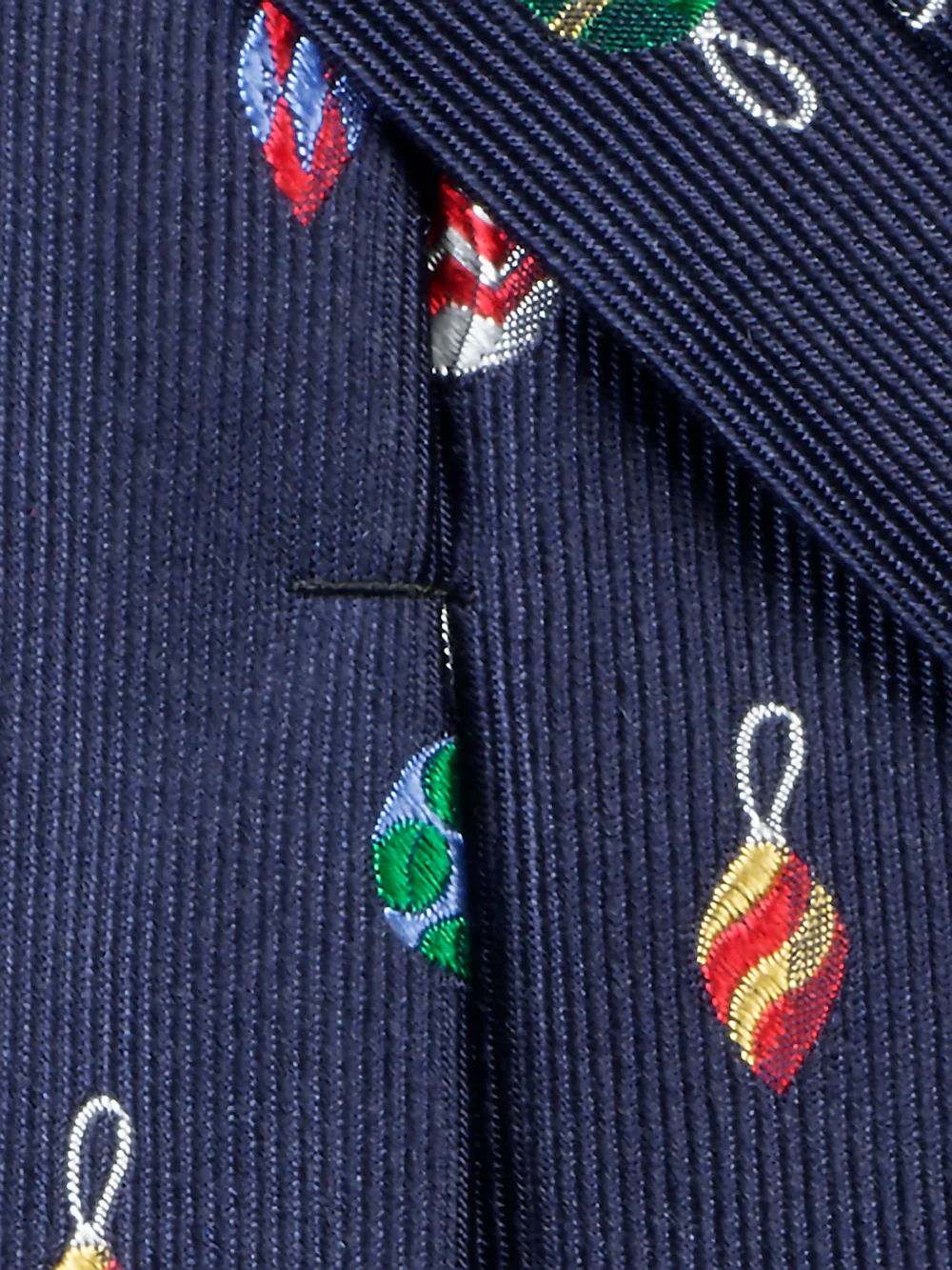 Ornament Woven Silk Tie - Navy Multi - Image 4