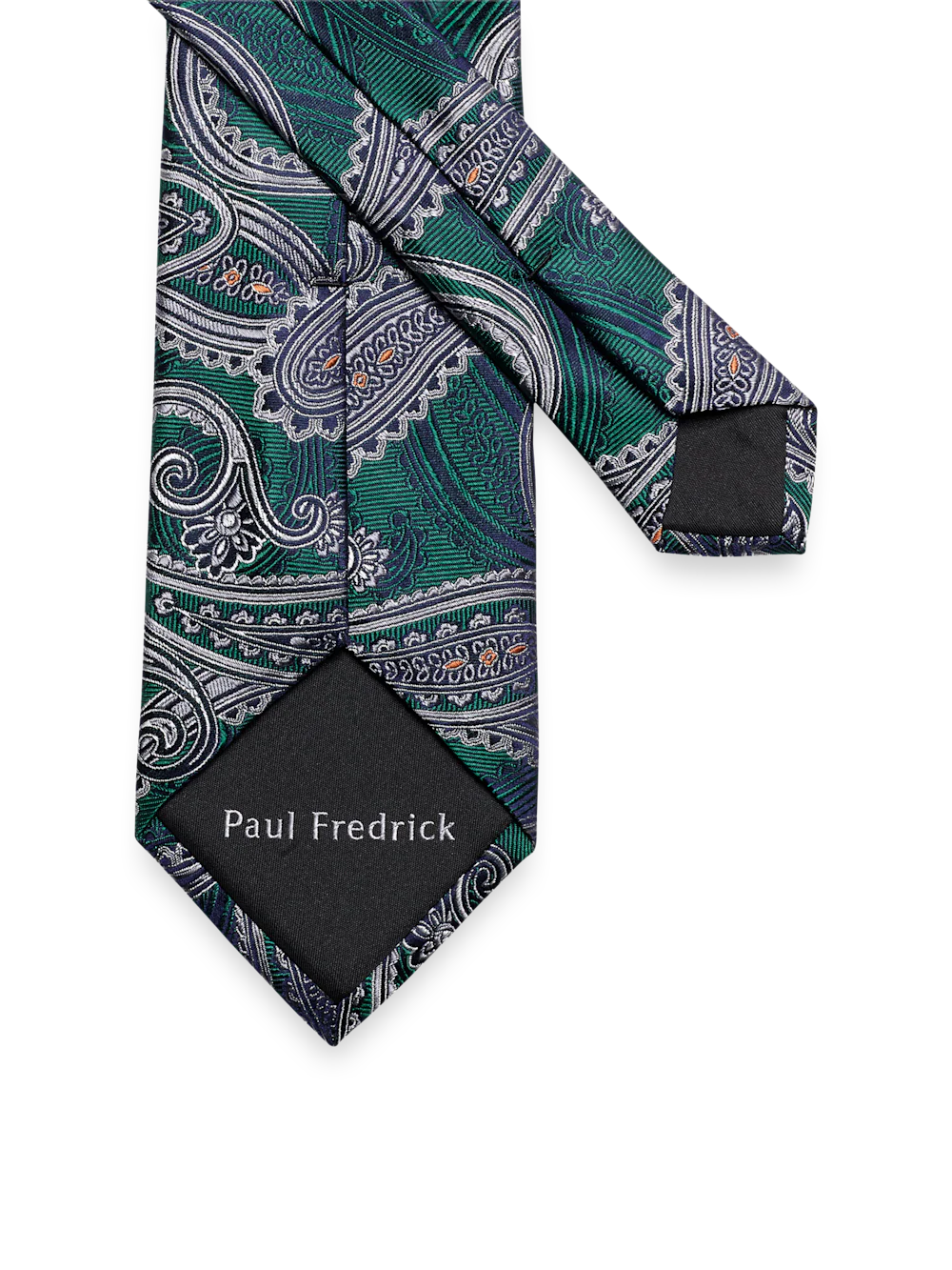 Paisley Woven Silk Tie - Green - Image 3