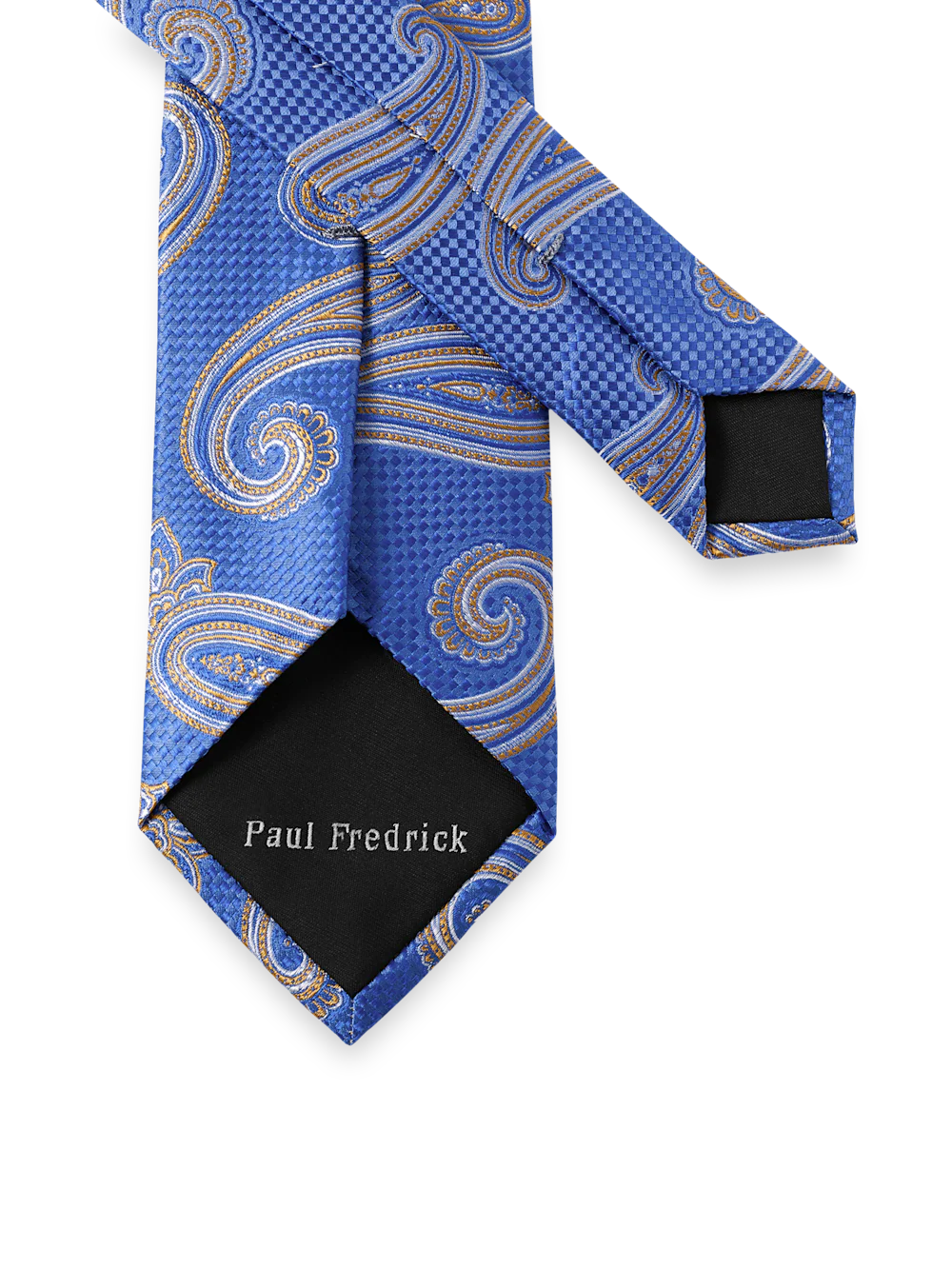 Paisley Woven Silk Tie - Blue/yellow - Image 3