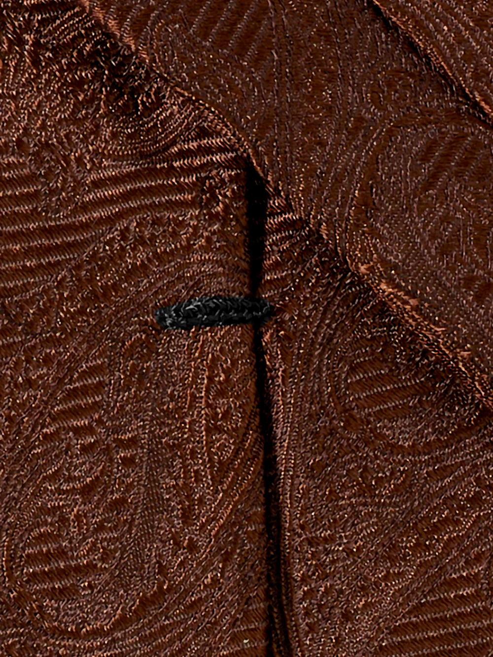 Paisley Woven Silk Tie - Brown - Image 4