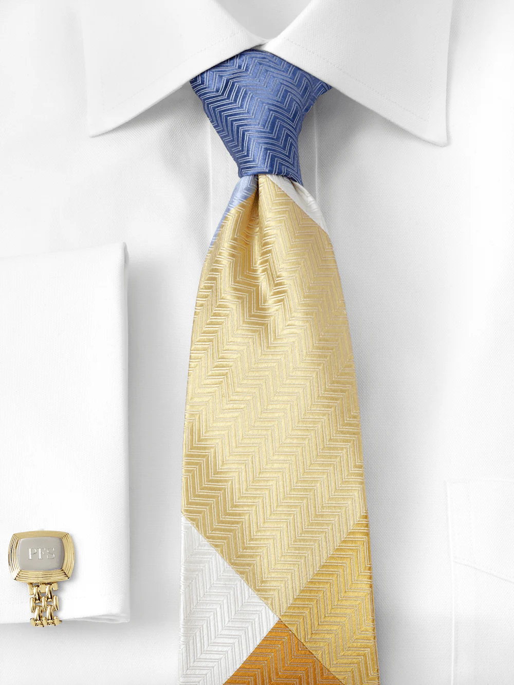 Patchwork Woven Silk Tie - Multi - Image 2