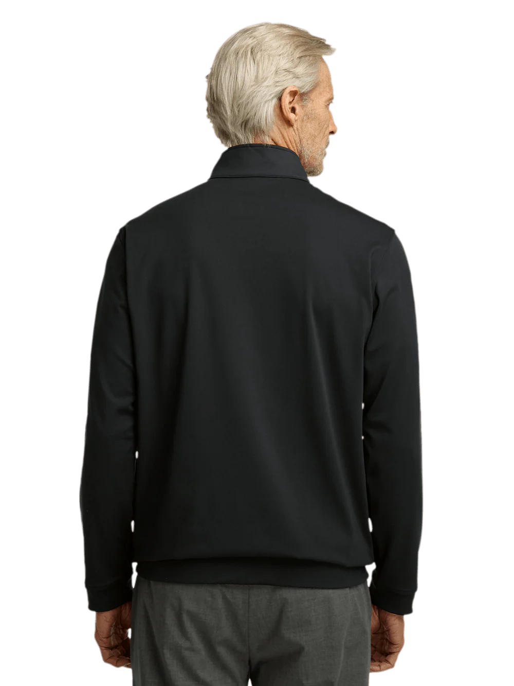 Performance Blend Quarter Zip Mock Neck - Black - Image 5