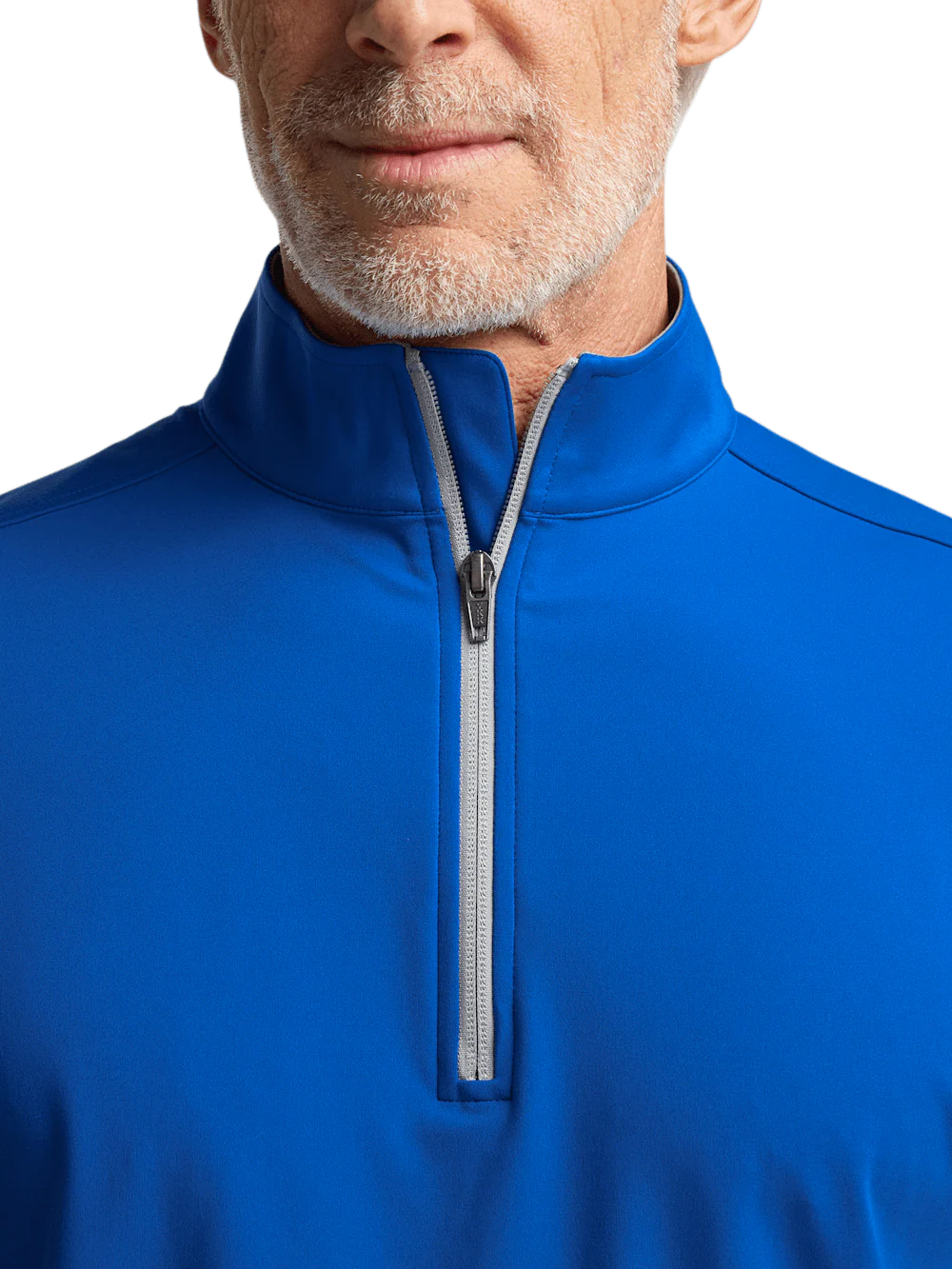 Performance Blend Quarter Zip Mock Neck - Cobalt - Image 3