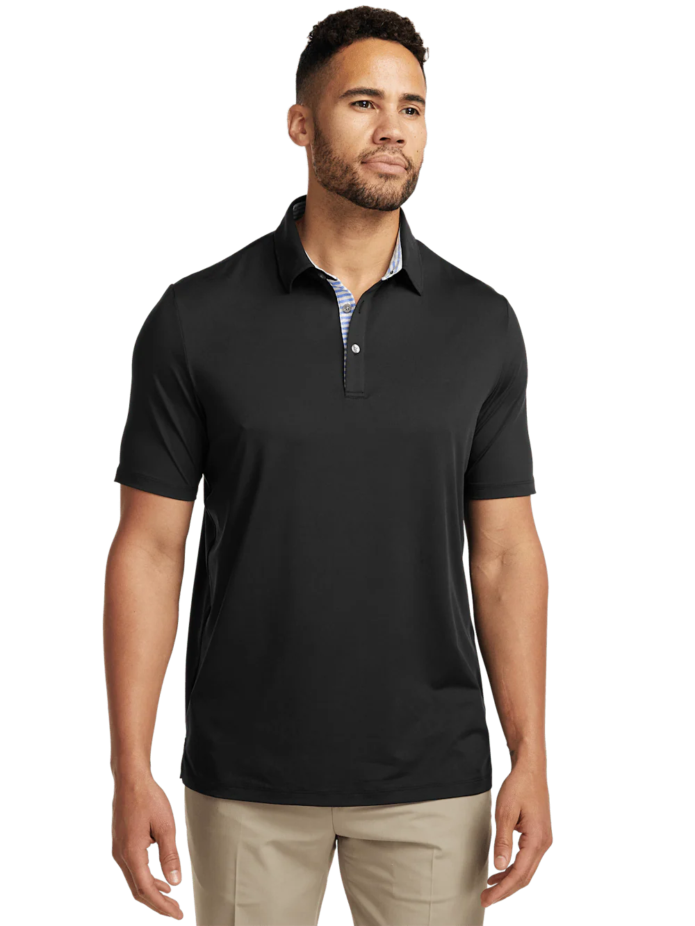 Performance Blend Three Button Polo - Black - Image 2