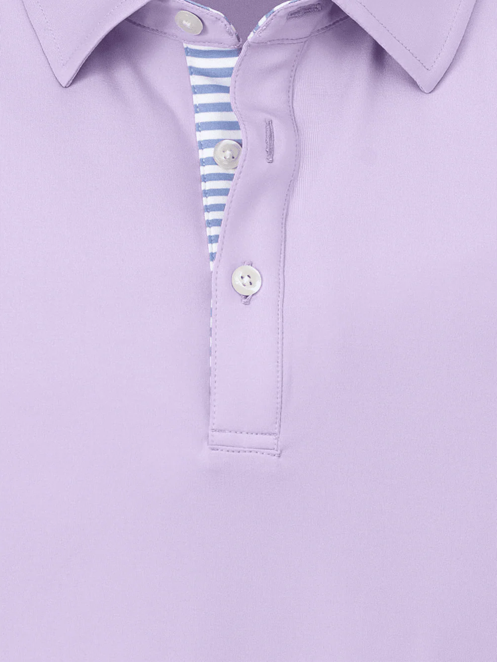 Performance Blend Three Button Polo - Light Purple - Image 7