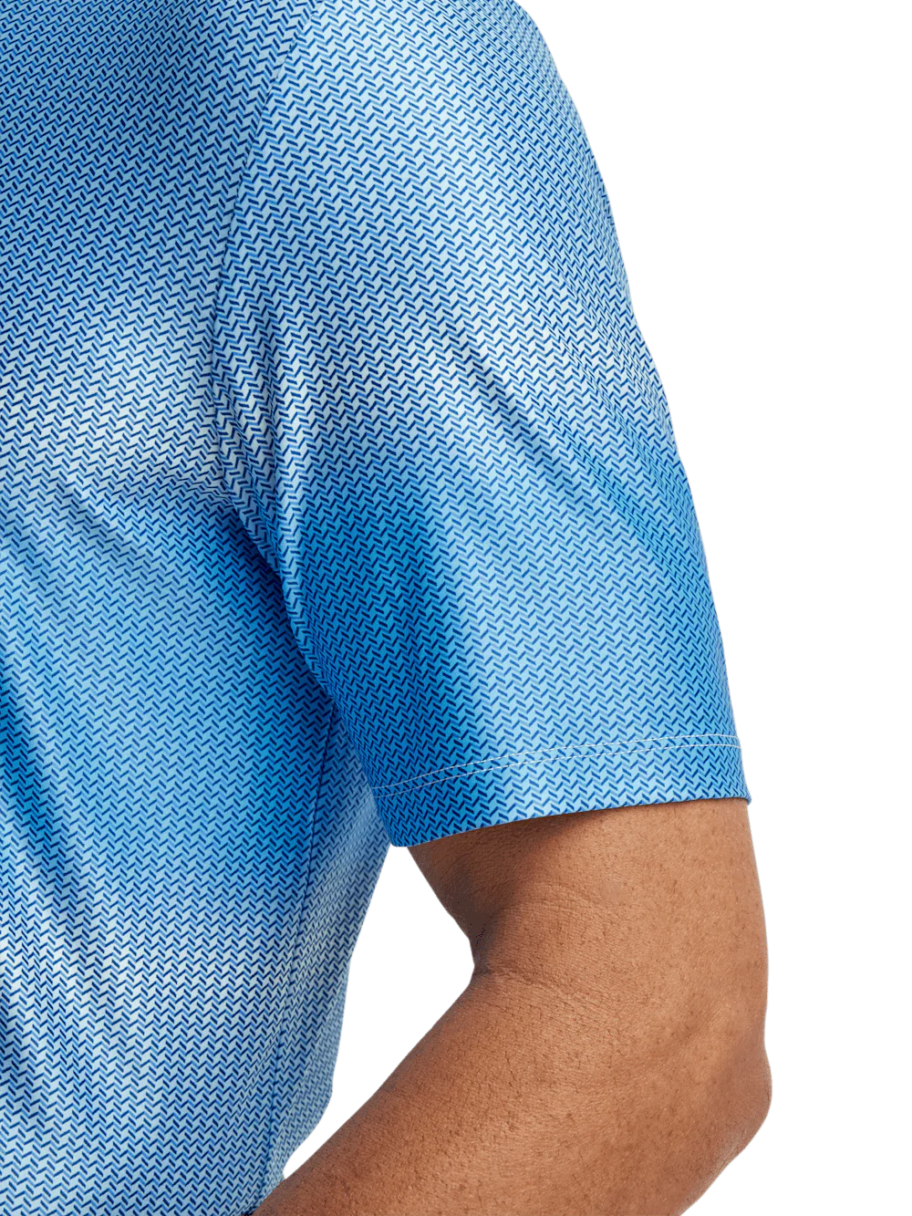 Performance Blend Three Button Polo - Blue - Image 4