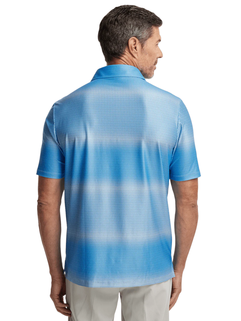 Performance Blend Three Button Polo - Blue - Image 6
