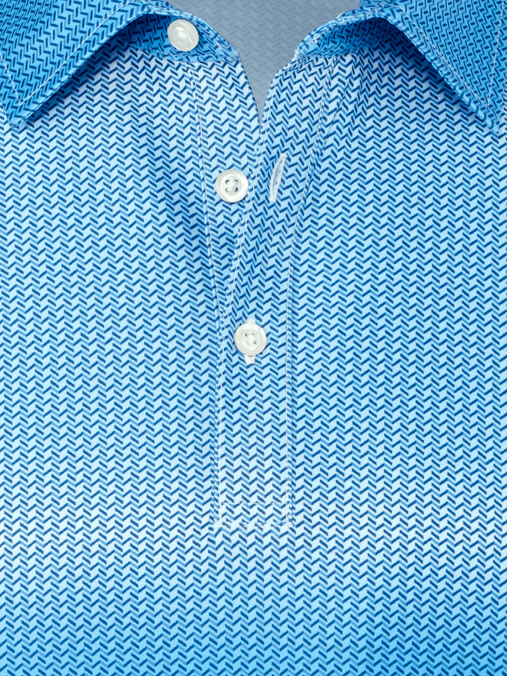 Performance Blend Three Button Polo - Blue - Image 7