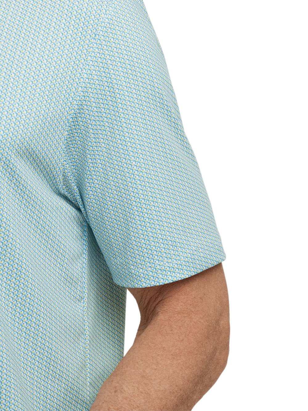Performance Blend Three Button Polo - Yellow Multi - Image 4