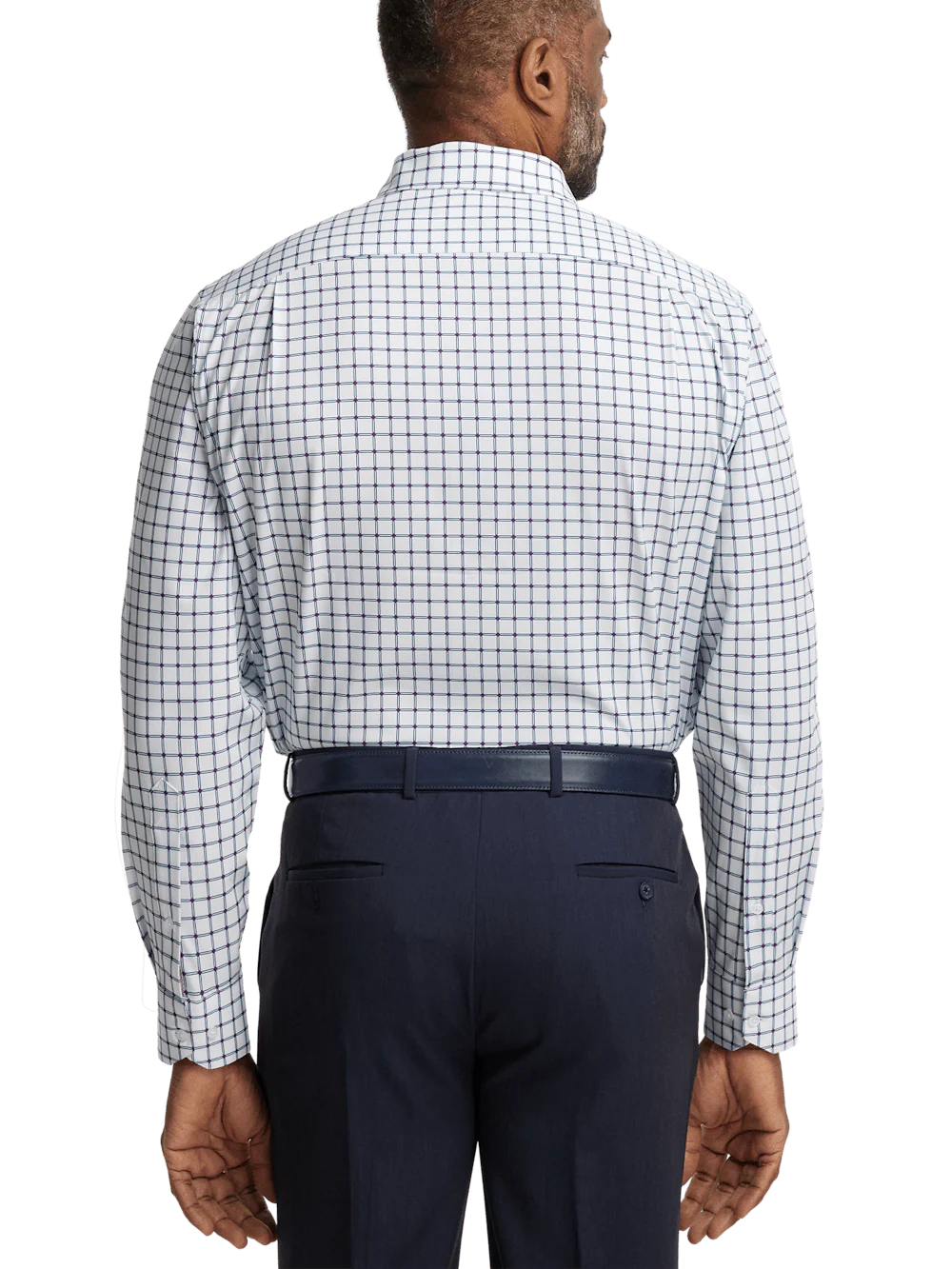 Performance Stretch Check Casual Shirt - Blue/pink - Image 5
